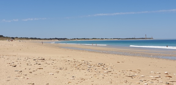 Plage-du-petit-bec-Vue de la Conche des Baleines-et-Phare-des-Baleines
